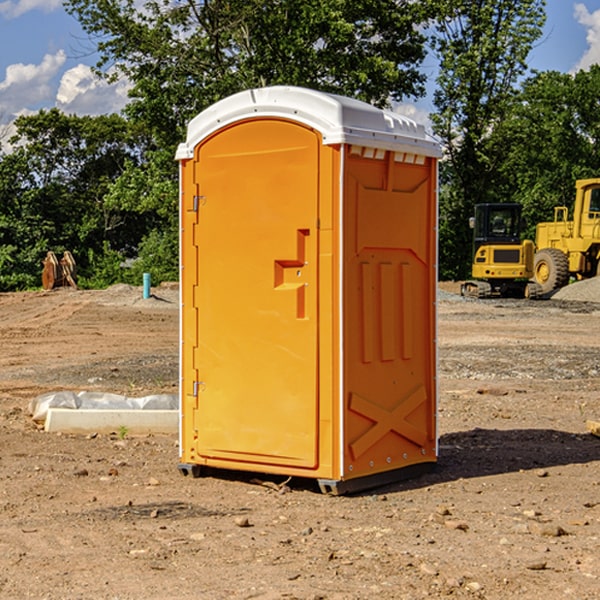 how often are the porta potties cleaned and serviced during a rental period in Ossun